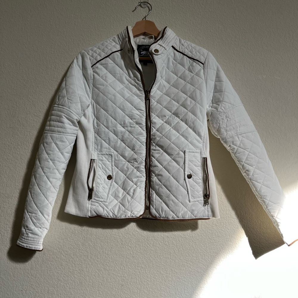 Women's Quilted White Jacket